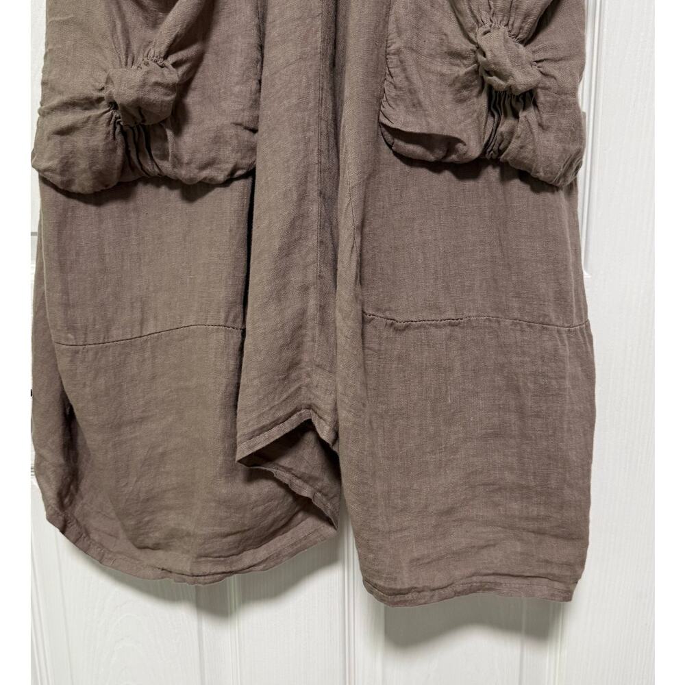 Bohabille Women's Linen Lagenlook Bubble Hem Dress Size Large - Picture 7 of 16